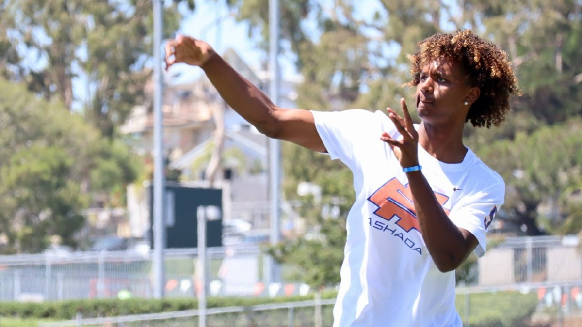 QB Jaden Rashada at the 2022 Elite 11 Finals.